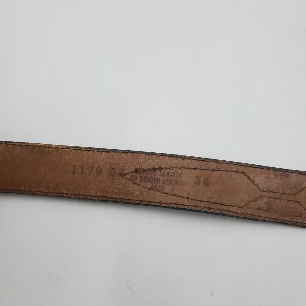 Western Woven Brown Leather Belt Size 34